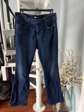 Old Navy Dark Blue Kicker Boot-Cut Jeans